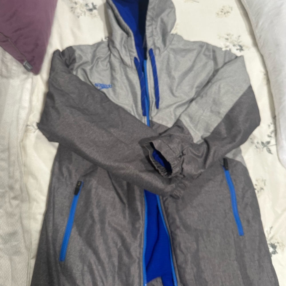 Kid’s Gray and Blue Parka(unisex)